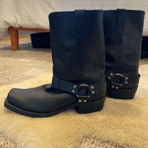 Durango Black Leather Harness Boots